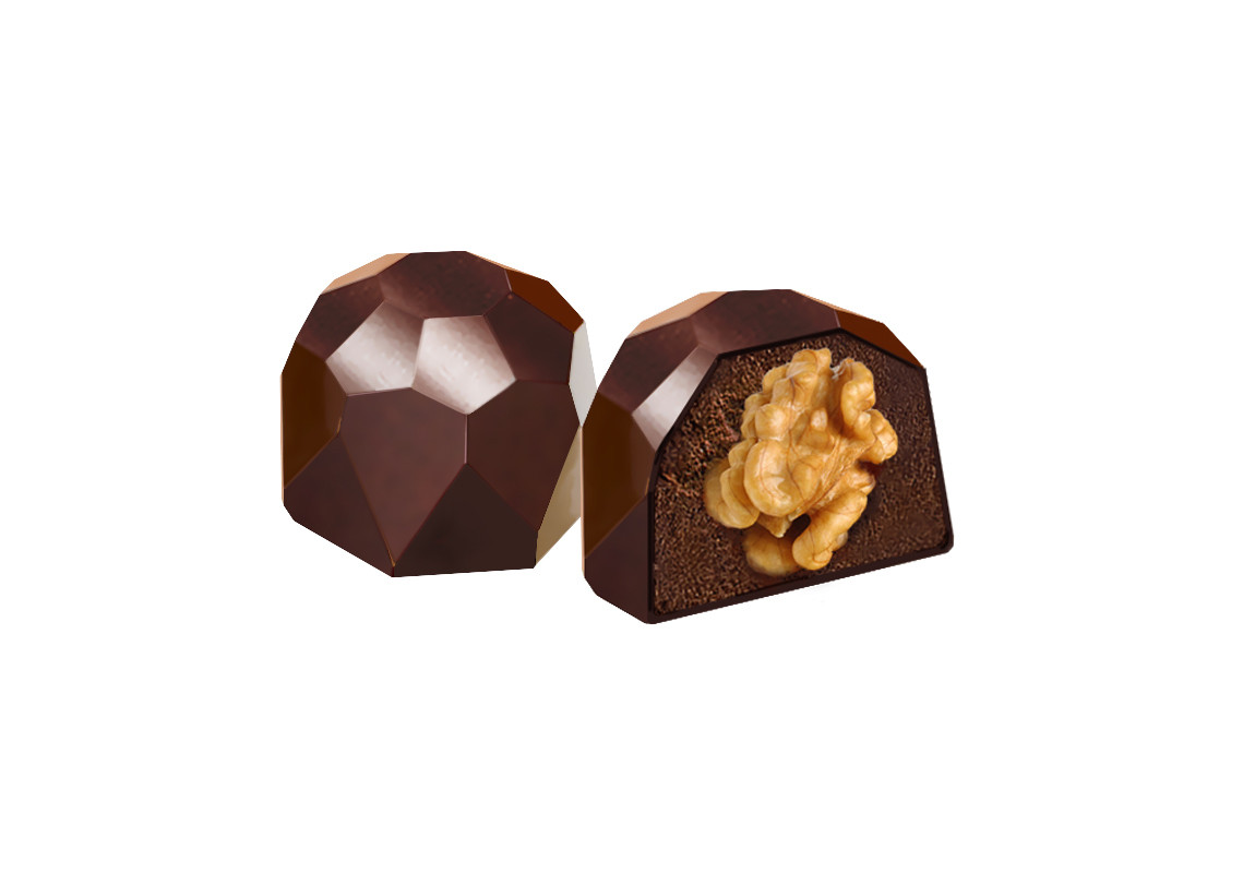 NY Candies "Счастливого Нового Года и Рождества!" - Конфеты шоколадные с Грецким орехом, 60 г
