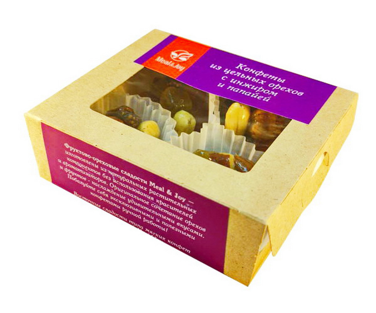 Enjoyment Candies "Конфеты из цельных орехов с инжиром и папайей", 65 г.