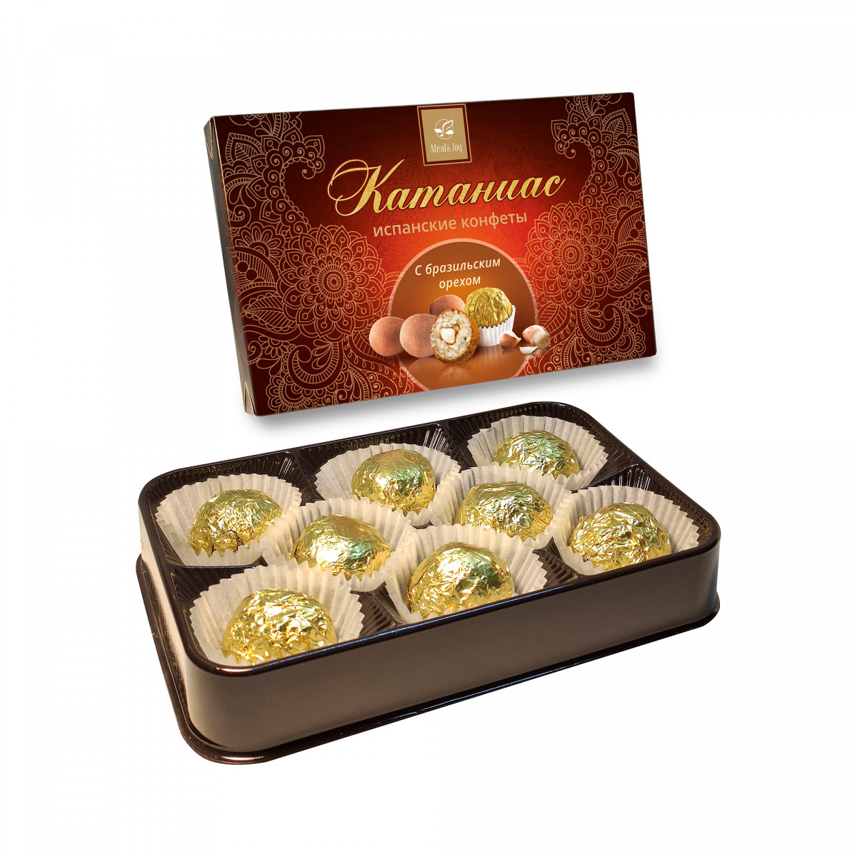 Gift Spain Delight "Катаниас с бразильским орехом", конфеты 125 г., (картонная упаковка)