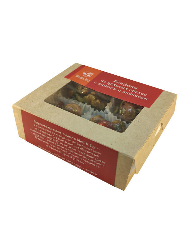 NY  Delight "Счастливого Нового Года!" - Конфеты из орехов с вишней и ананасом, 65 г