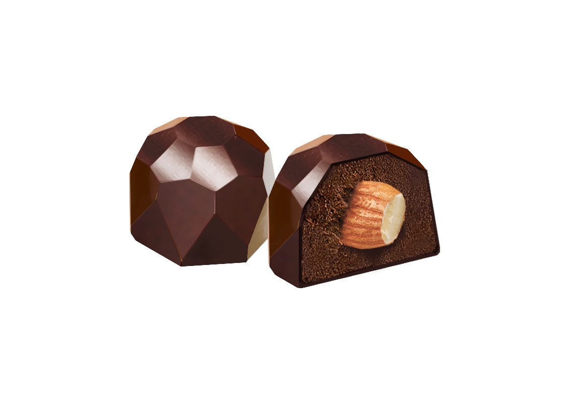 NY Candies "В Новый Год мир наполняется волшебством" - Конфеты шоколадные с Миндалем, 60 г