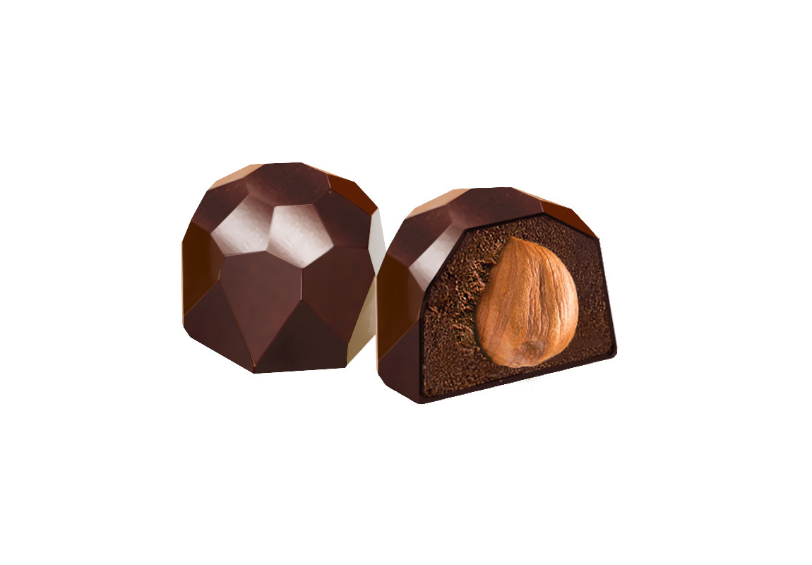 NY Candies "С Новым Годом и Рождеством!" - Конфеты шоколадные с Фундуком, 60 г
