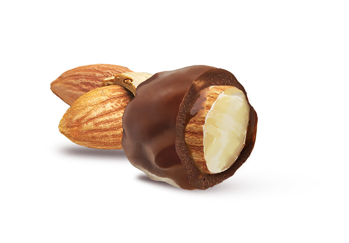 Chocolate cacao "Миндаль в шоколаде на финиковом пекмезе", 60 г.