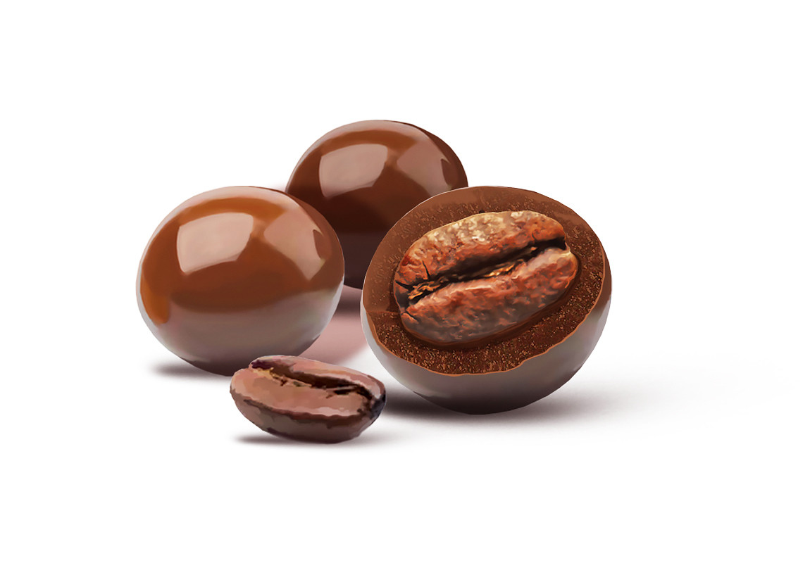 Chocolate cacao "Зерна кофе в шоколаде  на финиковом пекмезе", 60 г.