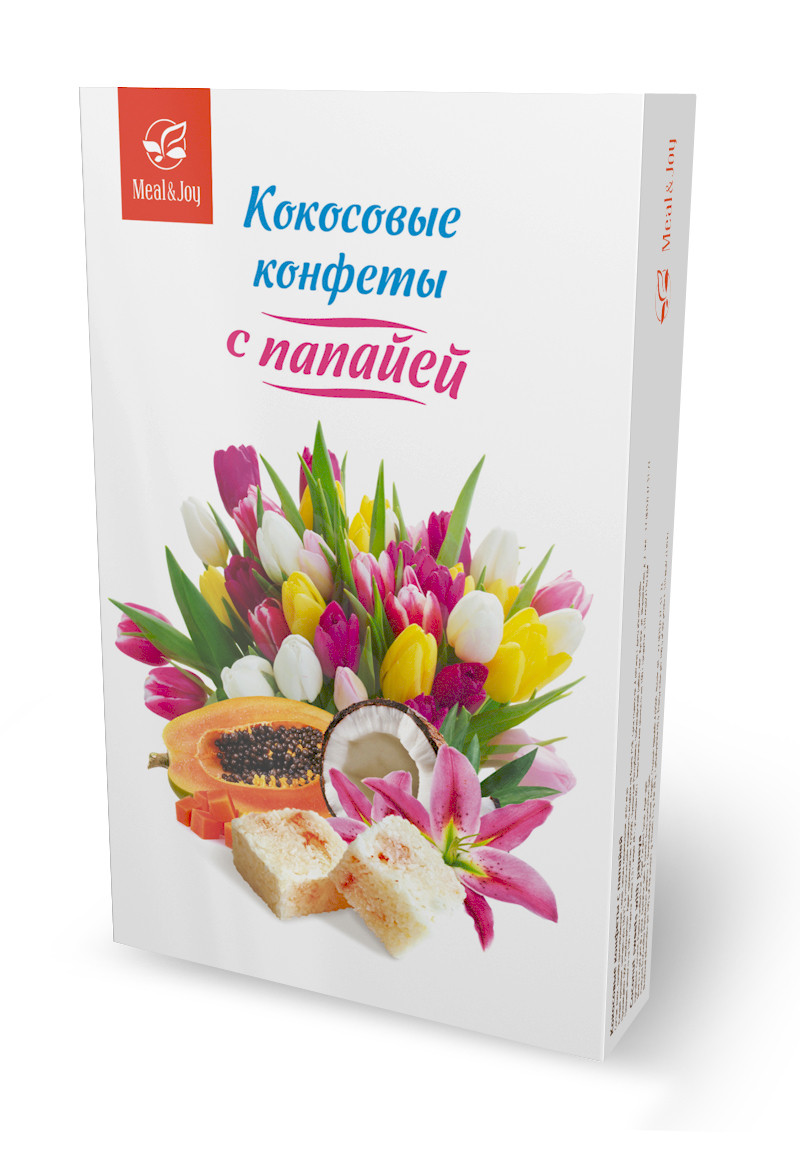 Gift Sweet "Кокосовые конфеты с папайей", 100 г. (картонная упаковка)