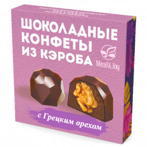Candies Сarob "Шоколадные конфеты из кэроба с Грецким орехом", 60 г.