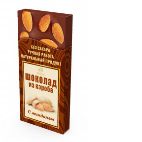 Шоколад из кэроба с миндалём, 50 г.